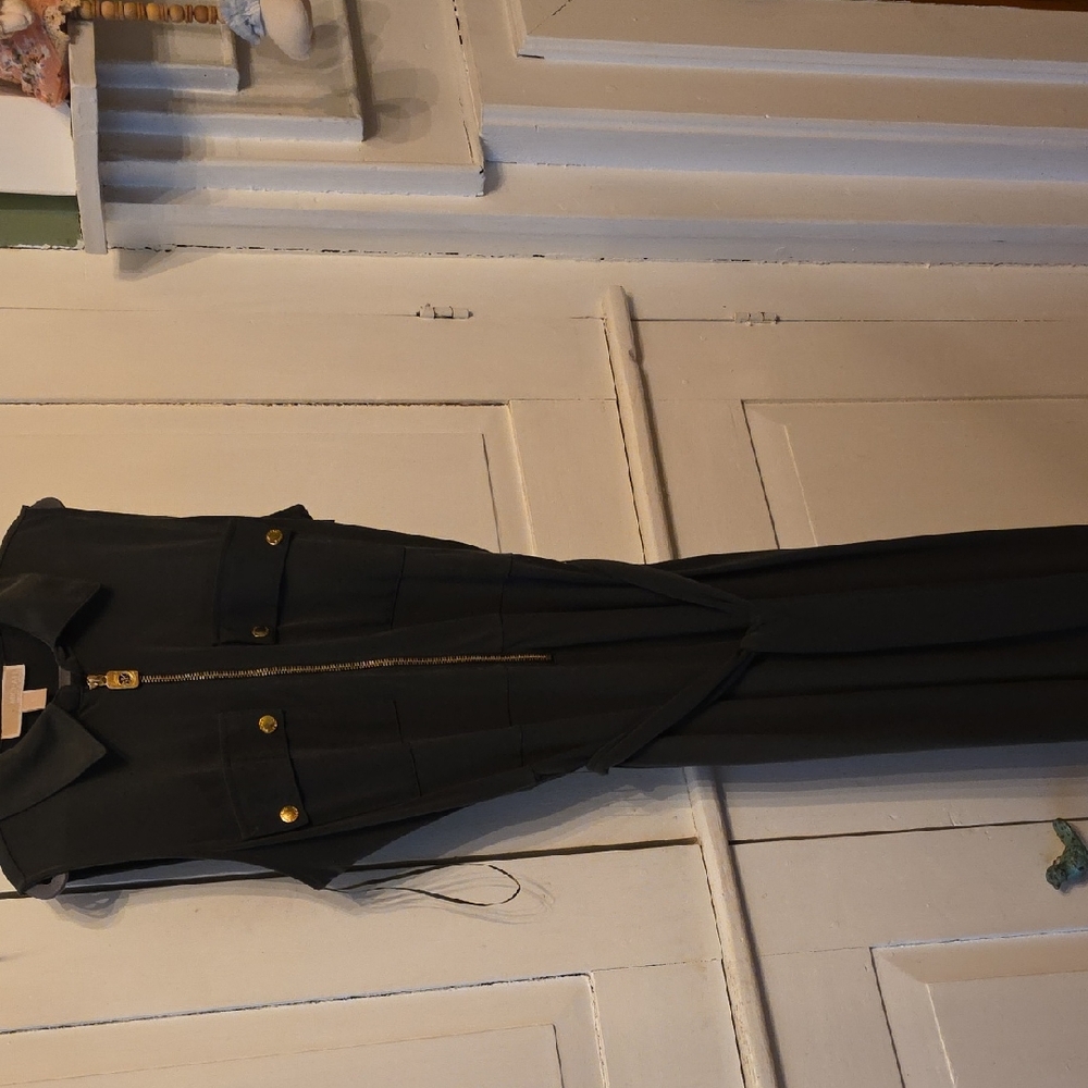 Michael Kors Black Jumpsuit with Gold Accents